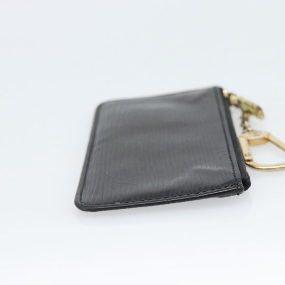 LOUIS VUITTON Epi Pochette Cles Coin Purse Black M63802 LV Auth 187529