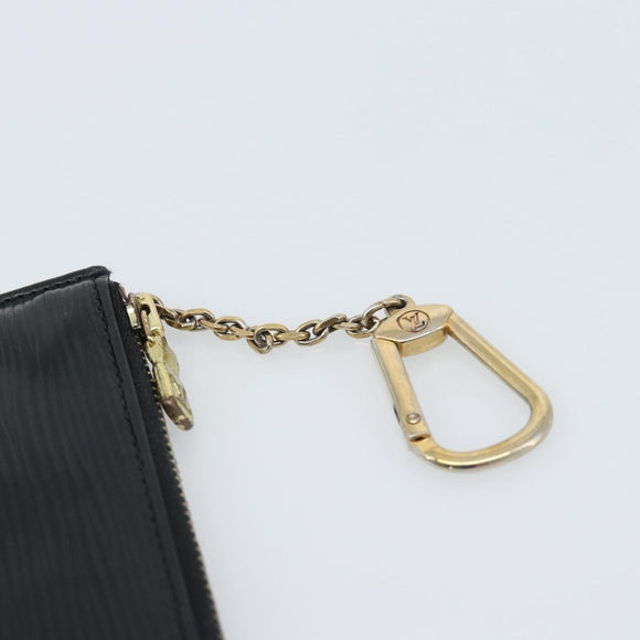 LOUIS VUITTON Epi Pochette Cles Coin Purse Black M63802 LV Auth 187529