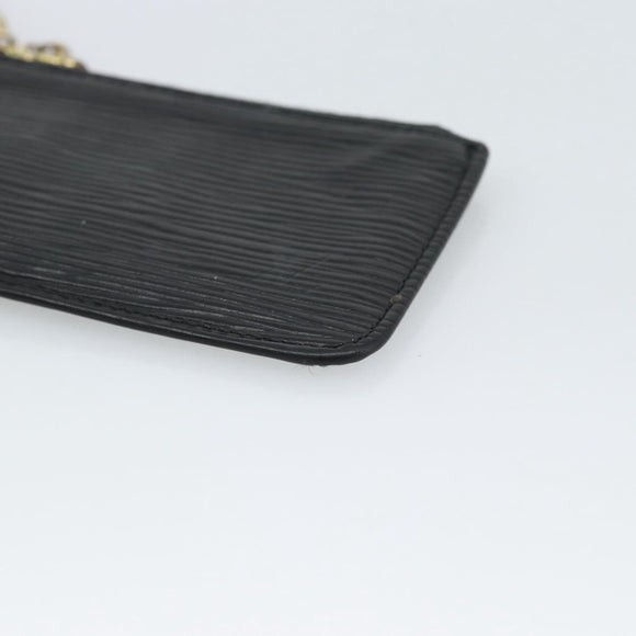 LOUIS VUITTON Epi Pochette Cles Coin Purse Black M63802 LV Auth 187529