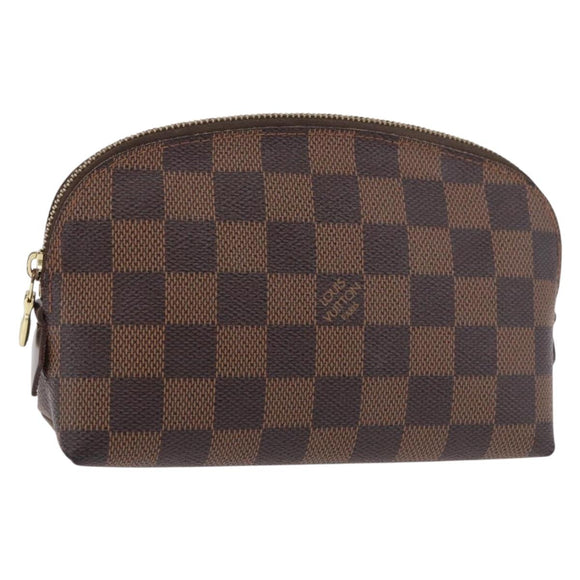 LOUIS VUITTON Damier Ebene Pochette Cosmetic PM Pouch N47516 LV Auth 187530