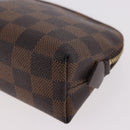 LOUIS VUITTON Damier Ebene Pochette Cosmetic PM Pouch N47516 LV Auth 187530-16