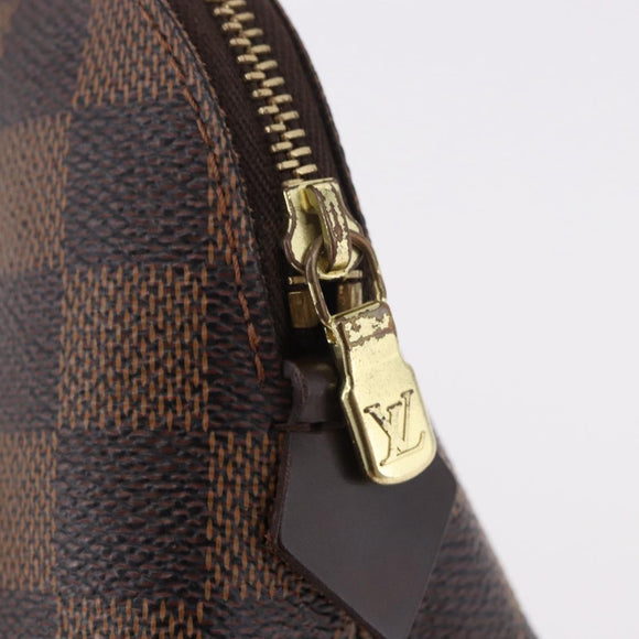 LOUIS VUITTON Damier Ebene Pochette Cosmetic PM Pouch N47516 LV Auth 187530