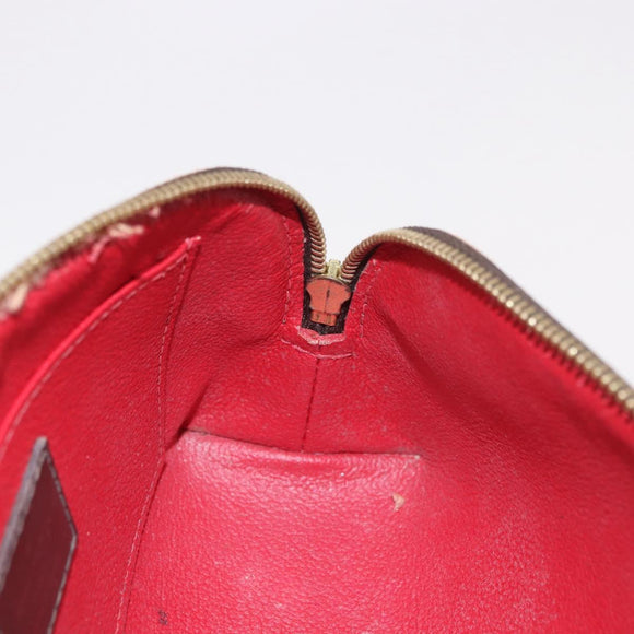 LOUIS VUITTON Damier Ebene Pochette Cosmetic PM Pouch N47516 LV Auth 187530