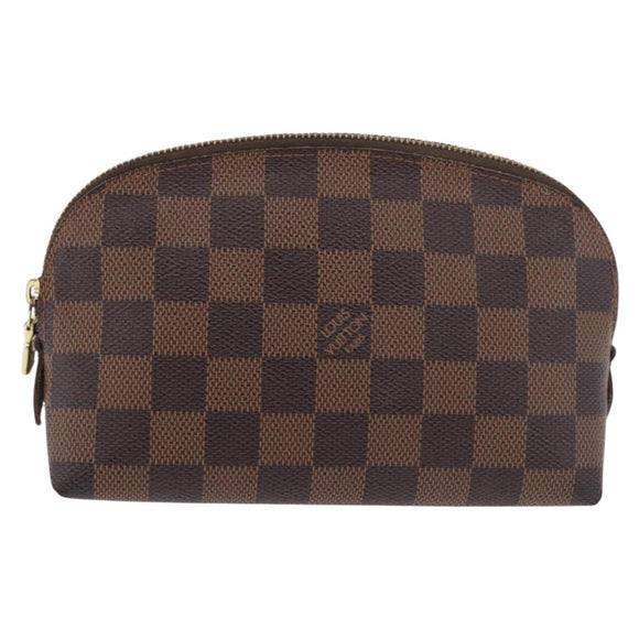 LOUIS VUITTON Damier Ebene Pochette Cosmetic PM Pouch N47516 LV Auth 187530
