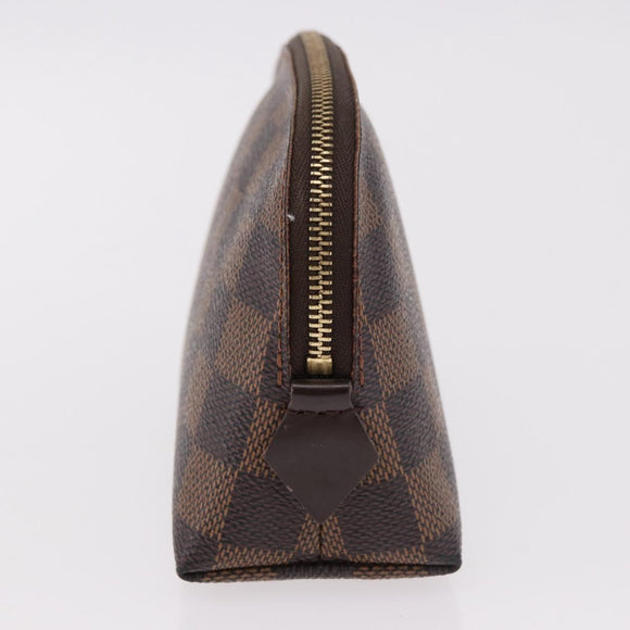 LOUIS VUITTON Damier Ebene Pochette Cosmetic PM Pouch N47516 LV Auth 187530