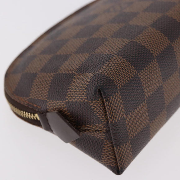 LOUIS VUITTON Damier Ebene Pochette Cosmetic PM Pouch N47516 LV Auth 187530