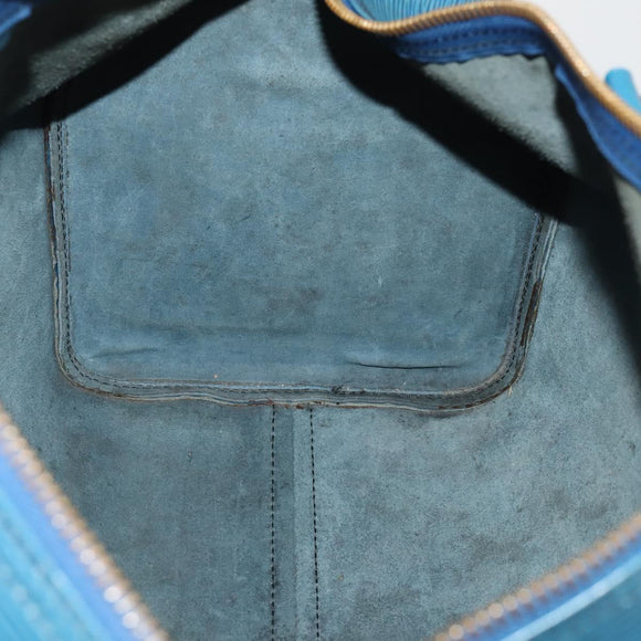 LOUIS VUITTON Epi Keepall 45 Boston Bag Blue M42975 LV Auth 187531