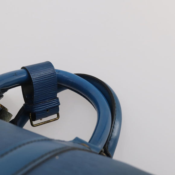LOUIS VUITTON Epi Keepall 45 Boston Bag Blue M42975 LV Auth 187531