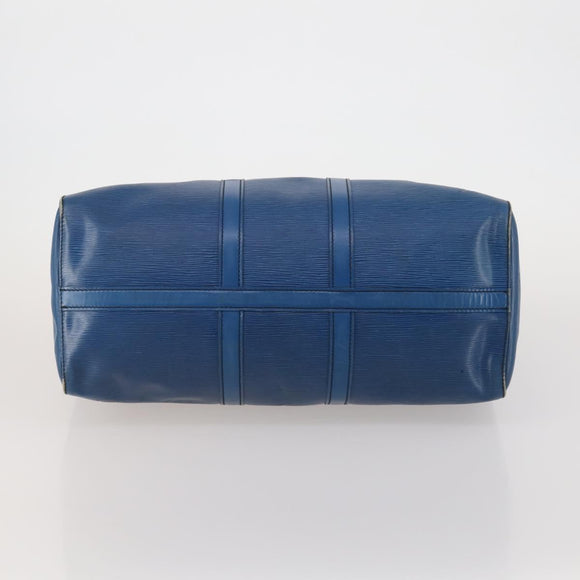 LOUIS VUITTON Epi Keepall 45 Boston Bag Blue M42975 LV Auth 187531