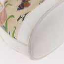 GUCCI Shoulder Bag Canvas Flora Beige Gold 007 14 0071 Auth 187532-14