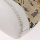 GUCCI Shoulder Bag Canvas Flora Beige Gold 007 14 0071 Auth 187532-9