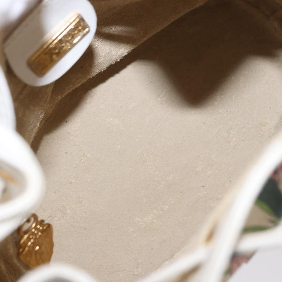 GUCCI Shoulder Bag Canvas Flora Beige Gold 007 14 0071 Auth 187532