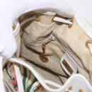 GUCCI Shoulder Bag Canvas Flora Beige Gold 007 14 0071 Auth 187532-20