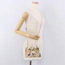 GUCCI Shoulder Bag Canvas Flora Beige Gold 007 14 0071 Auth 187532-22