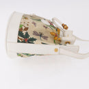 GUCCI Shoulder Bag Canvas Flora Beige Gold 007 14 0071 Auth 187532-3