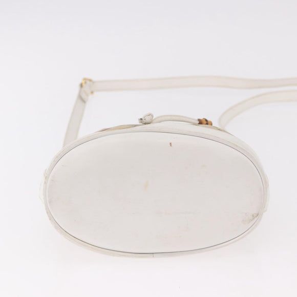 GUCCI Shoulder Bag Canvas Flora Beige Gold 007 14 0071 Auth 187532