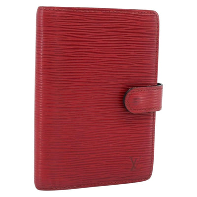 LOUIS VUITTON Epi Agenda PM Day Planner Cover Red R20057 LV Auth 187533