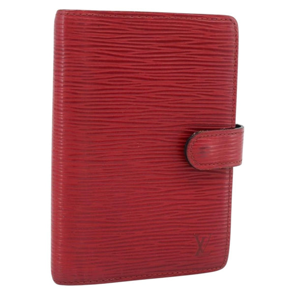 LOUIS VUITTON Epi Agenda PM Day Planner Cover Red R20057 LV Auth 187533