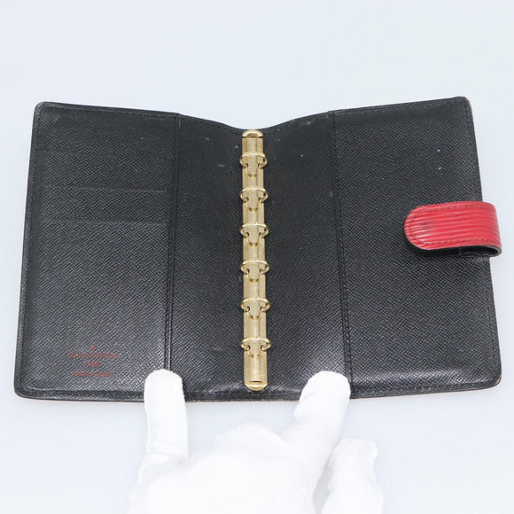 LOUIS VUITTON Epi Agenda PM Day Planner Cover Red R20057 LV Auth 187533