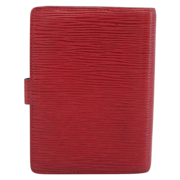 LOUIS VUITTON Epi Agenda PM Day Planner Cover Red R20057 LV Auth 187533