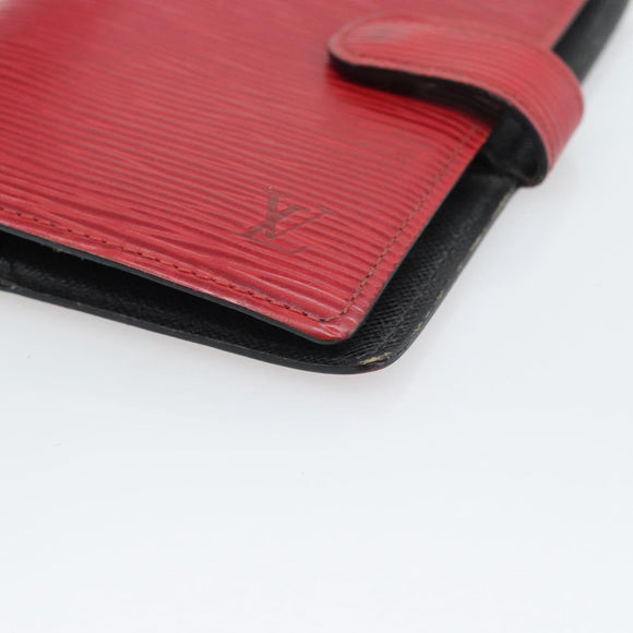LOUIS VUITTON Epi Agenda PM Day Planner Cover Red R20057 LV Auth 187533
