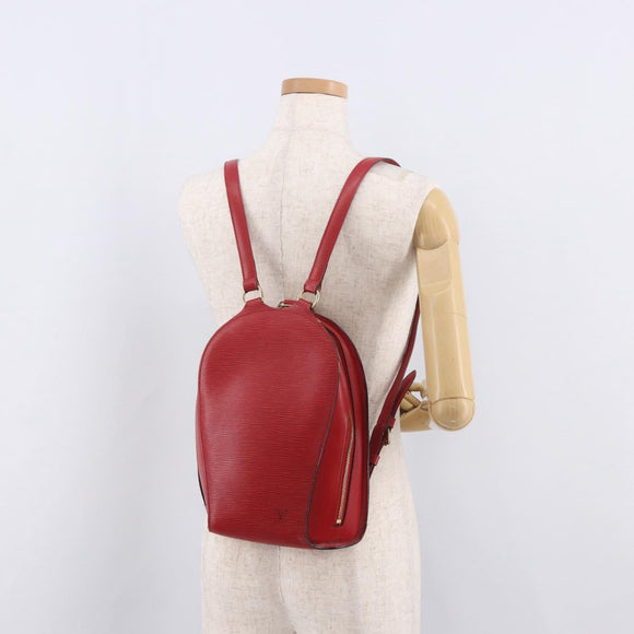 LOUIS VUITTON Epi Mabillon Backpack Castilian Red M52237 LV Auth 187537