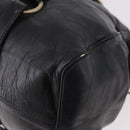 Miu Miu Hand Bag Leather Black Gold Auth 187540-11
