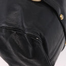 Miu Miu Hand Bag Leather Black Gold Auth 187540-12
