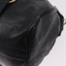 Miu Miu Hand Bag Leather Black Gold Auth 187540-13