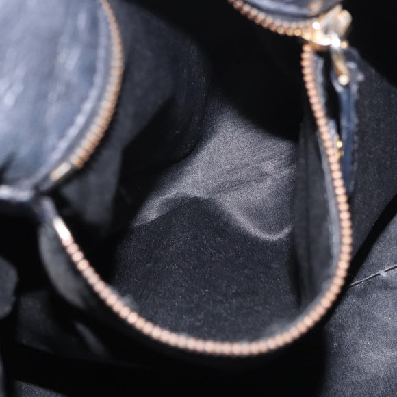 Miu Miu Hand Bag Leather Black Gold Auth 187540