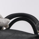 Miu Miu Hand Bag Leather Black Gold Auth 187540-8