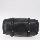Miu Miu Hand Bag Leather Black Gold Auth 187540-9