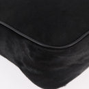 FENDI Shoulder Bag Harako leather Black Silver Auth 187543V-10