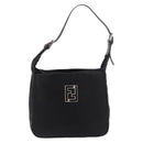 FENDI Shoulder Bag Harako leather Black Silver Auth 187543V-2
