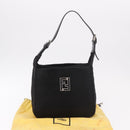 FENDI Shoulder Bag Harako leather Black Silver Auth 187543V-25