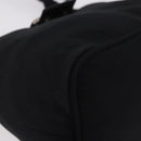FENDI Mamma Baguette GM Shoulder Bag Cotton jersey Black Silver Auth 187545-9