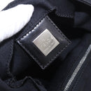 FENDI Mamma Baguette GM Shoulder Bag Cotton jersey Black Silver Auth 187545-19