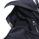 FENDI Mamma Baguette GM Shoulder Bag Cotton jersey Black Silver Auth 187545-20