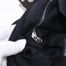 FENDI Mamma Baguette GM Shoulder Bag Cotton jersey Black Silver Auth 187545-22