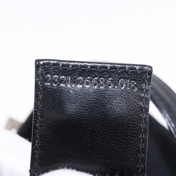 FENDI Mamma Baguette GM Shoulder Bag Cotton jersey Black Silver Auth 187545