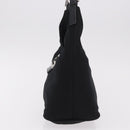 FENDI Mamma Baguette GM Shoulder Bag Cotton jersey Black Silver Auth 187545-3