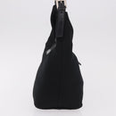 FENDI Mamma Baguette GM Shoulder Bag Cotton jersey Black Silver Auth 187545-4