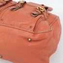 Chloe Paddington Hand Bag Leather Pink Gold Silver Auth 187547V-8