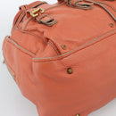 Chloe Paddington Hand Bag Leather Pink Gold Silver Auth 187547V-15