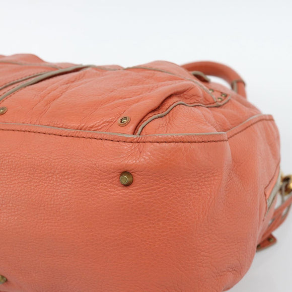 Chloe Paddington Hand Bag Leather Pink Gold Silver Auth 187547V