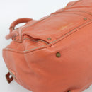 Chloe Paddington Hand Bag Leather Pink Gold Silver Auth 187547V-17