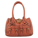 Chloe Paddington Hand Bag Leather Pink Gold Silver Auth 187547V-13