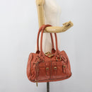 Chloe Paddington Hand Bag Leather Pink Gold Silver Auth 187547V-27