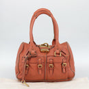 Chloe Paddington Hand Bag Leather Pink Gold Silver Auth 187547V-12