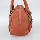 Chloe Paddington Hand Bag Leather Pink Gold Silver Auth 187547V-3